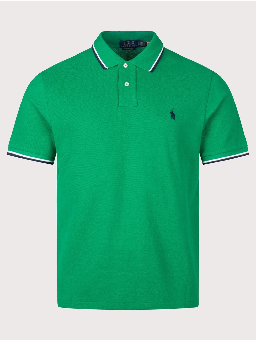 Ralph Lauren Green Polo with Navy Trim